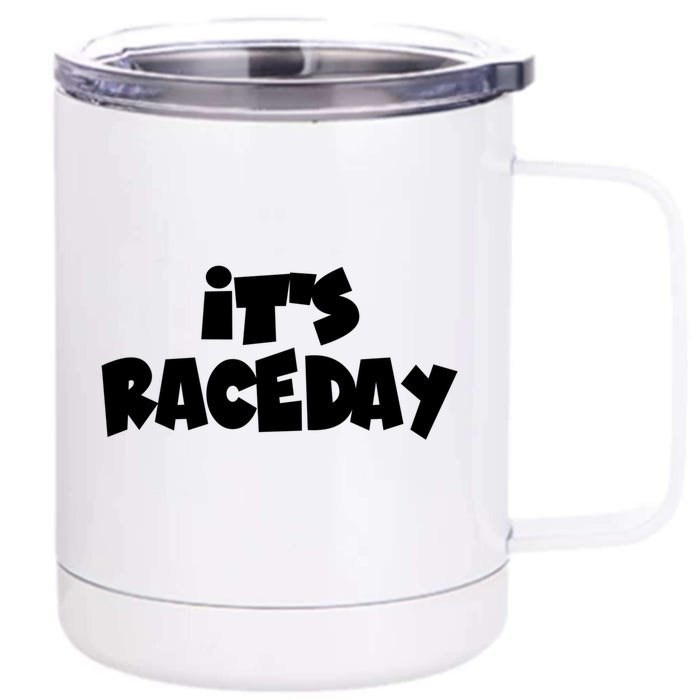 It's Raceday Speedway Racetrack Stock Car Auto Racing Gift Front & Back 12oz Stainless Steel Tumbler Cup