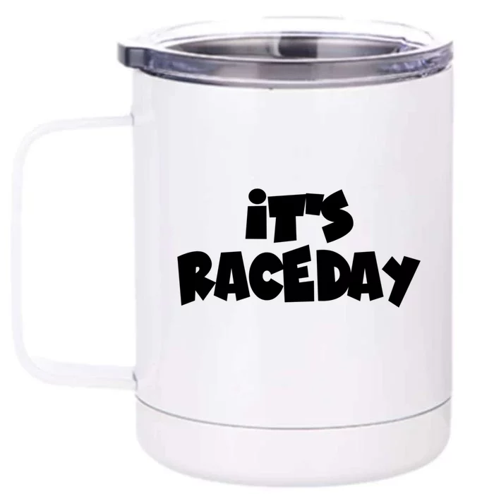 It's Raceday Speedway Racetrack Stock Car Auto Racing Gift Front & Back 12oz Stainless Steel Tumbler Cup