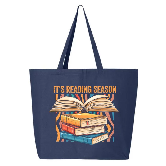 Its Reading Season Summer Reading Teacher Squad Bookworm Funny Gift 25L Jumbo Tote