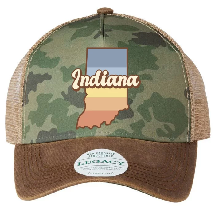 Indiana Retro Sunset Logo Legacy Tie Dye Trucker Hat