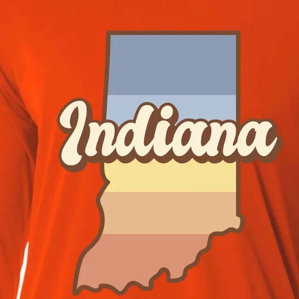 Indiana Retro Sunset Logo Cooling Performance Long Sleeve Crew