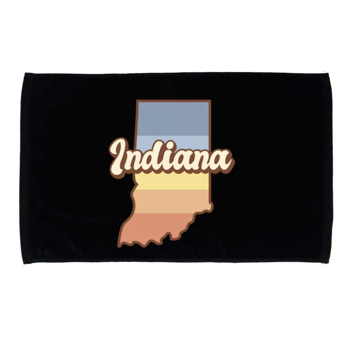 Indiana Retro Sunset Logo Microfiber Hand Towel