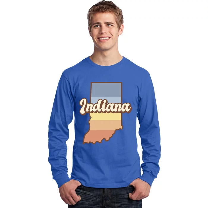 Indiana Retro Sunset Logo Tall Long Sleeve T-Shirt