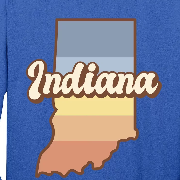 Indiana Retro Sunset Logo Tall Long Sleeve T-Shirt