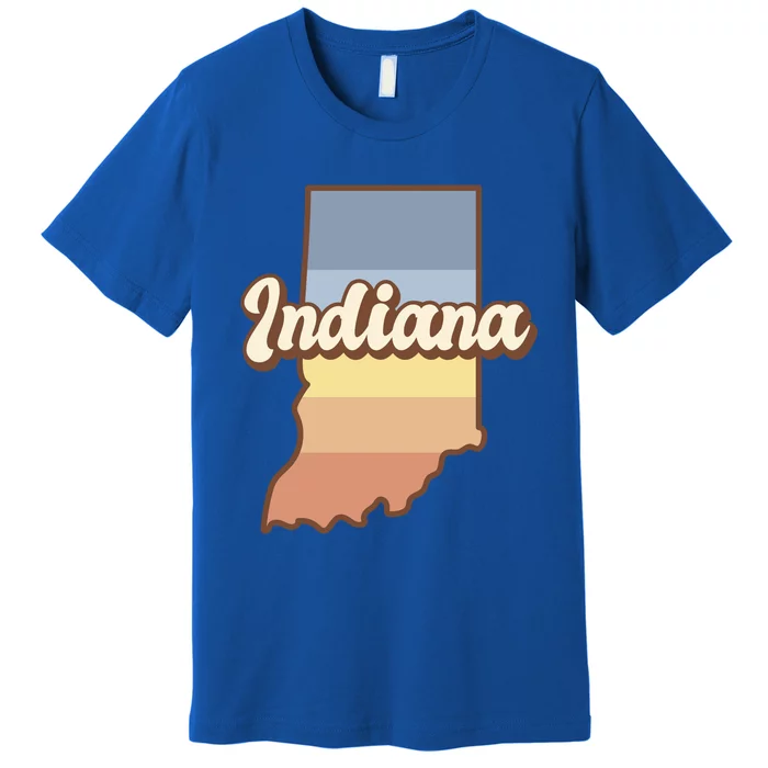 Indiana Retro Sunset Logo Premium T-Shirt