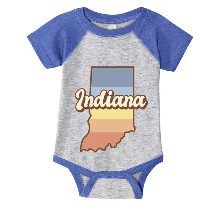 Indiana Retro Sunset Logo Infant Baby Jersey Bodysuit