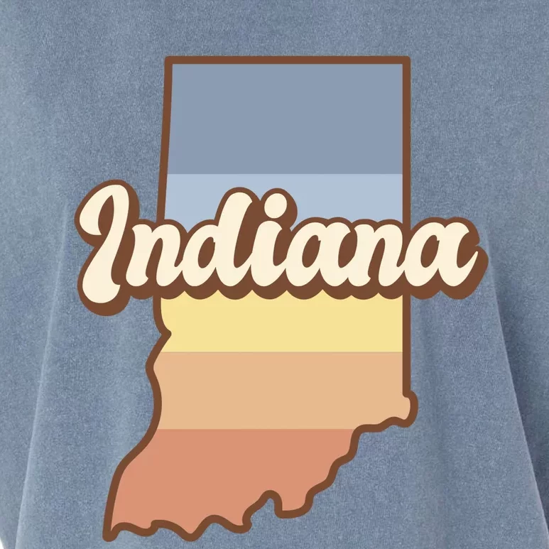 Indiana Retro Sunset Logo Garment-Dyed Women's Muscle Tee