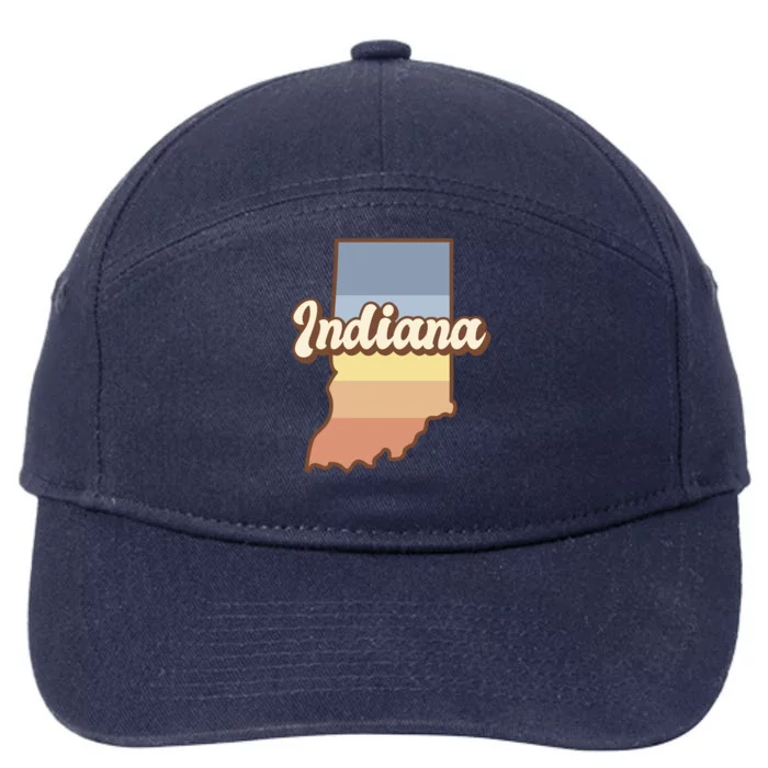 Indiana Retro Sunset Logo 7-Panel Snapback Hat