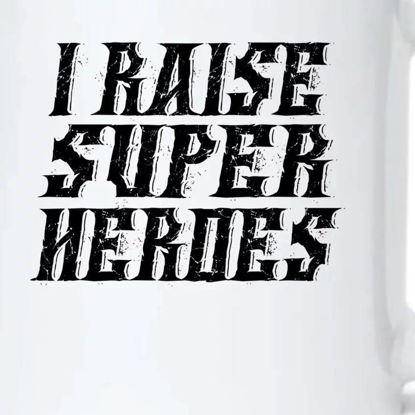 I Raise Super Heroes Super Dad Super Mom Gift Black Color Changing Mug