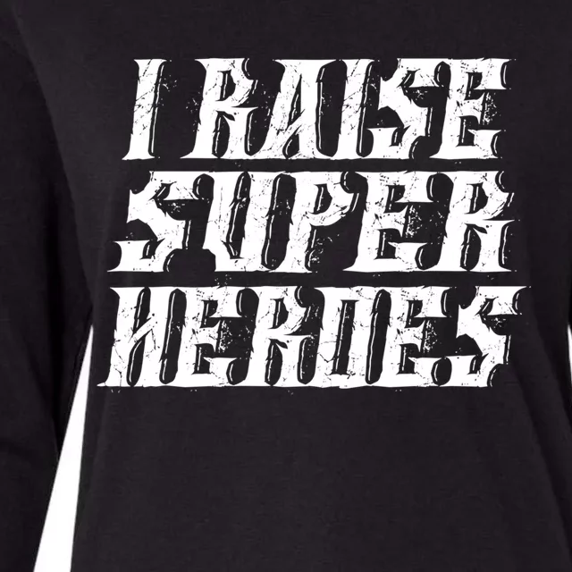 I Raise Super Heroes Super Dad Super Mom Gift Womens Cotton Relaxed Long Sleeve T-Shirt