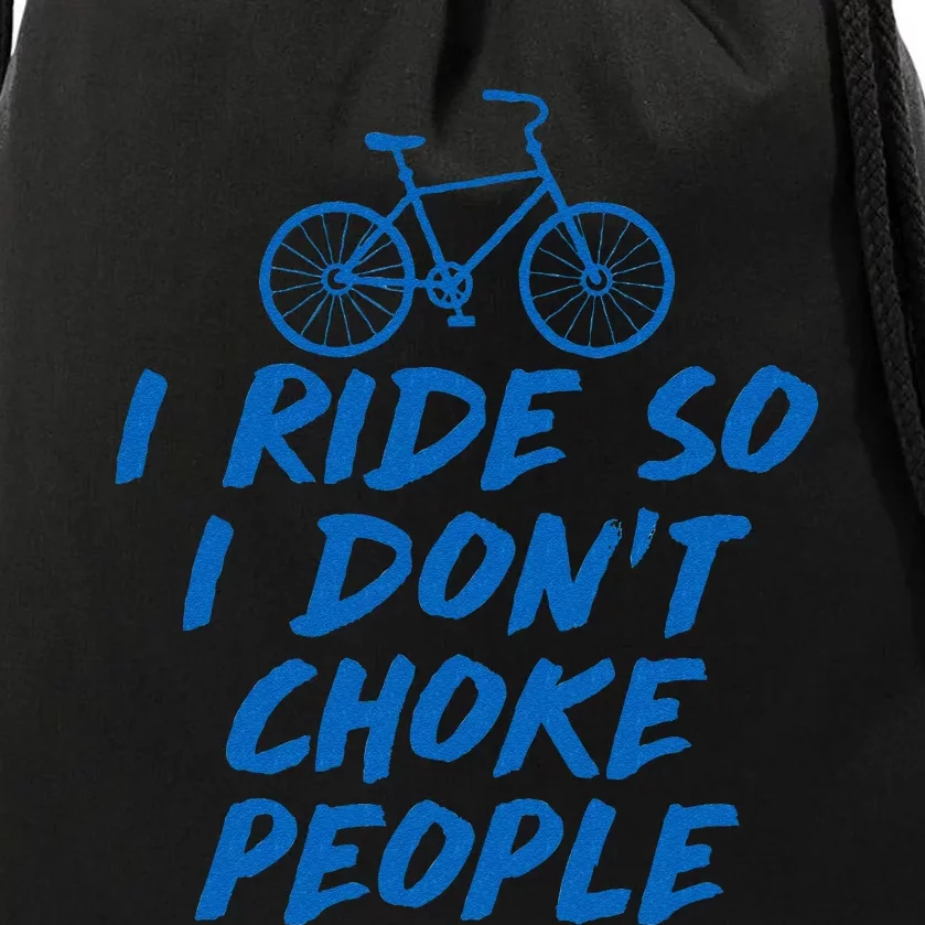 I Ride So Funny BMX Mountain Bike MTB Cycling Drawstring Bag