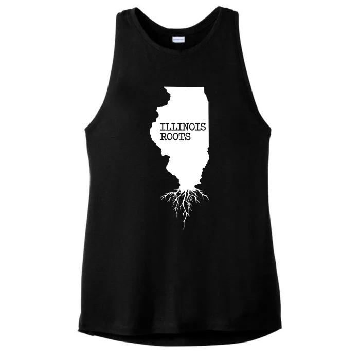 Illinois Roots Shirts State Map Gift Illinois Ladies Tri-Blend Wicking Tank