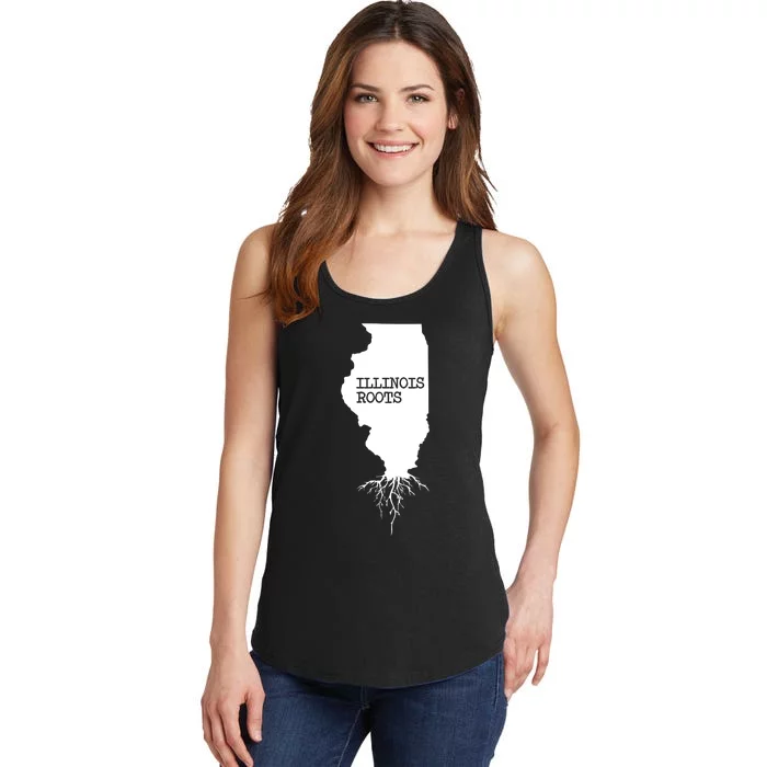 Illinois Roots Shirts State Map Gift Illinois Ladies Essential Tank