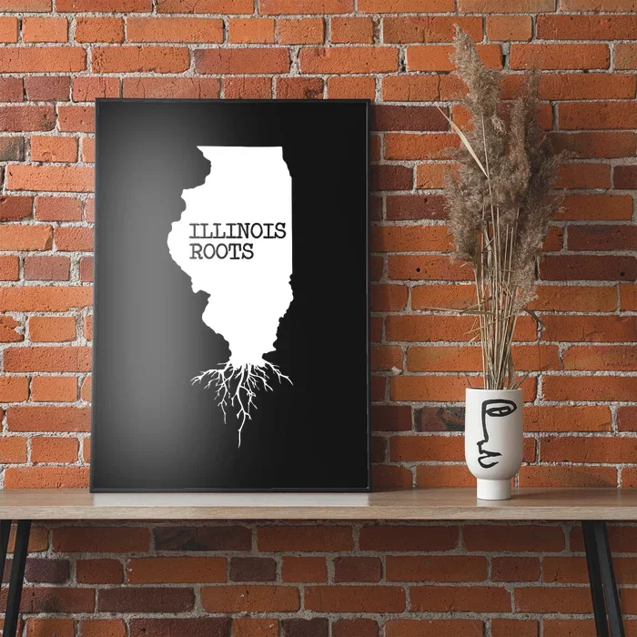 Illinois Roots Shirts State Map Gift Illinois Poster