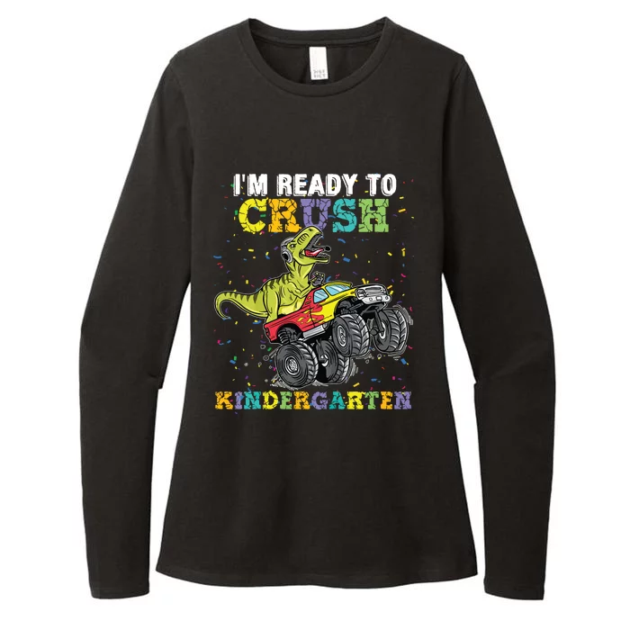 Im Ready To Crush Kindergarten Monster Truck Dinosaur Boy Womens CVC Long Sleeve Shirt