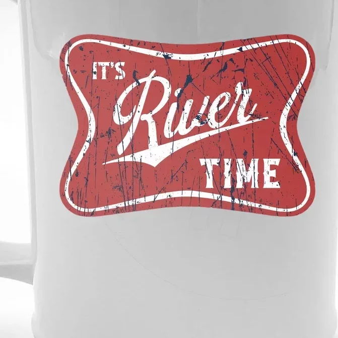 Its River Time Its Lake Time River Vibes River Hippie Front & Back Beer Stein