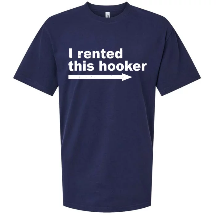 I Rented This Hooker Funny Sueded Cloud Jersey T-Shirt