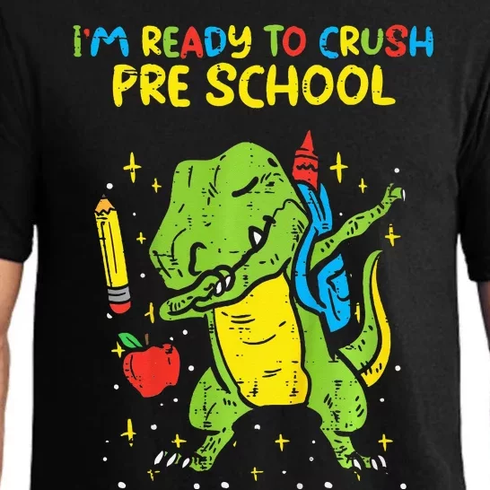 Im Ready To Crush Preschool Dab Trex Dino Pre School Pajama Set