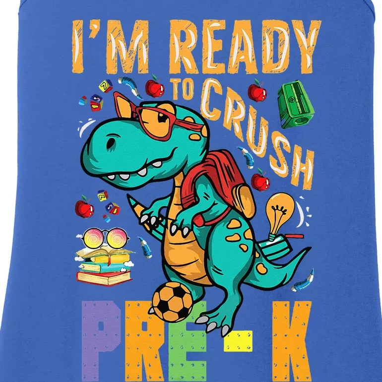 Im Ready To Crush PreK Monster Truck Dino Back To School Ladies Essential Tank