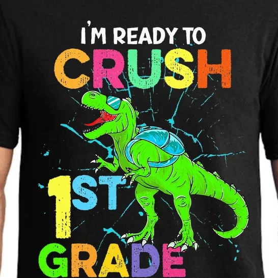 I'm Ready To Crush 1st Grade Dinosaur Back To School Pajama Set