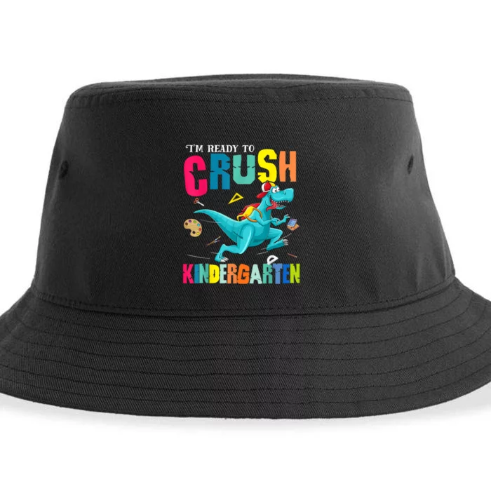 Im Ready To Crush Kindergarten Dinosaur Back To School Sustainable Bucket Hat