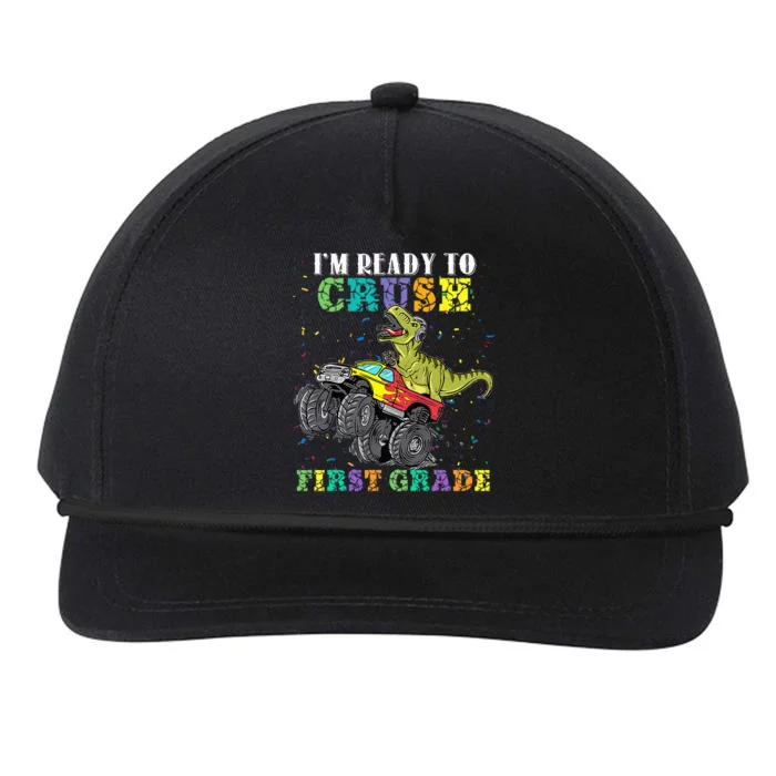 Im Ready To Crush First Grade Monster Truck Dinosaur Snapback Five-Panel Rope Hat