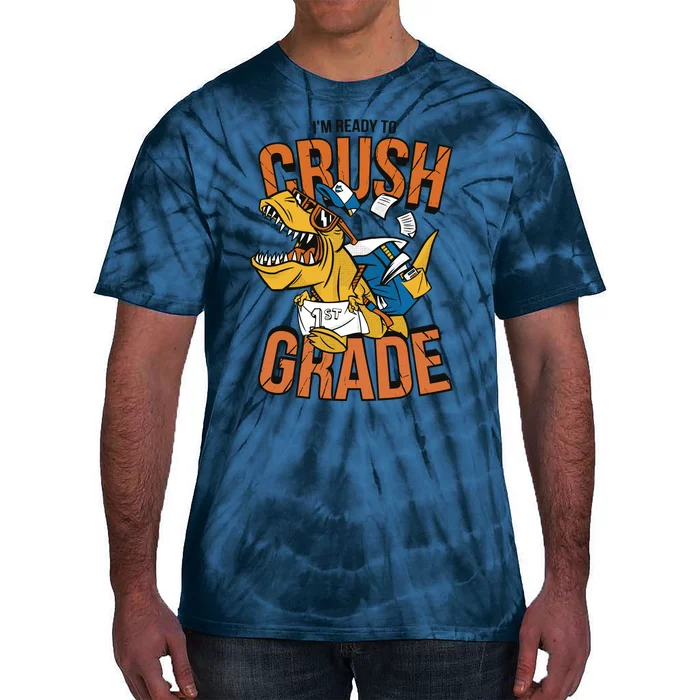 I'm Ready To Crush 1st Grade Dinosaur Tie-Dye T-Shirt