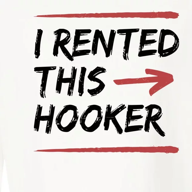 I Rented This Hooker Offensive Funny Cropped Pullover Crew