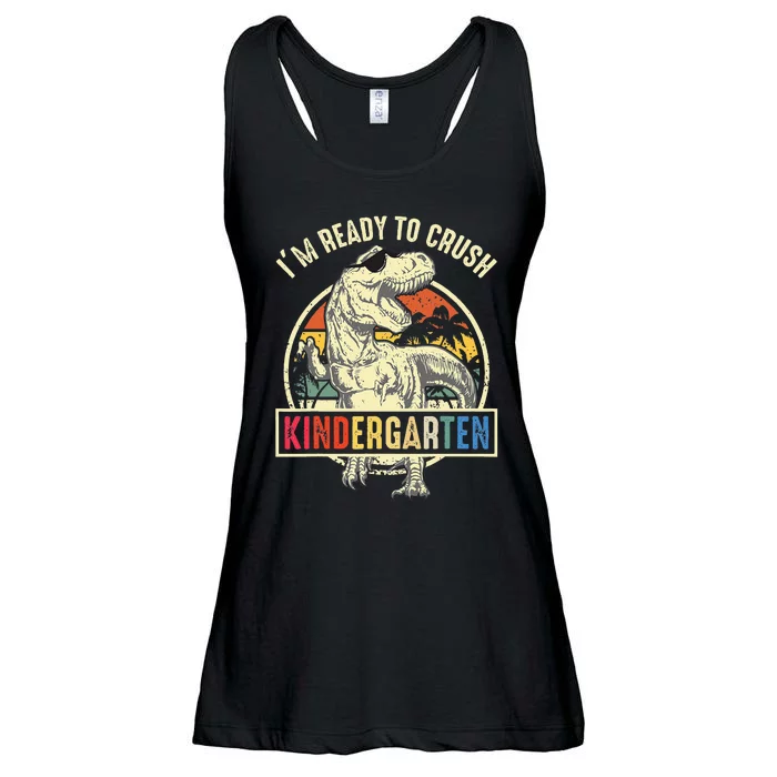 I'm Ready To Crush Kindergarten Dinosaur Back To School Ladies Essential Flowy Tank