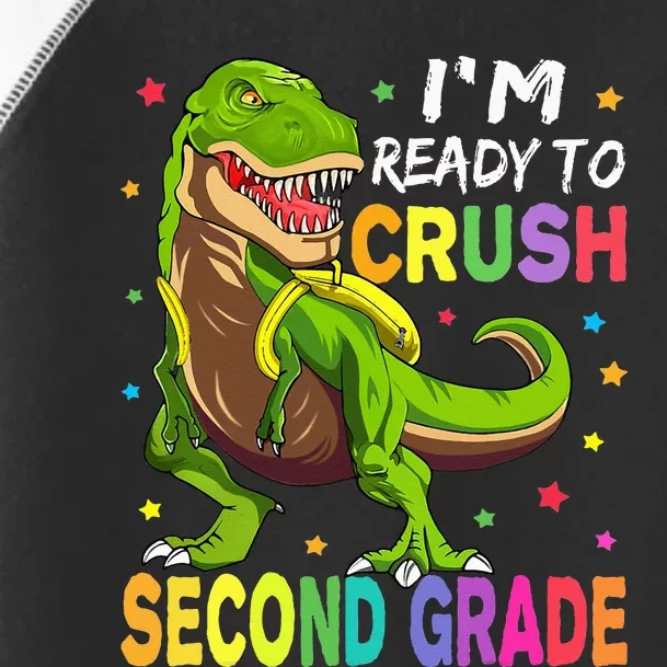 I'm Ready To Crush 2nd Grade Dinosaur Back To School Toddler Fine Jersey T-Shirt