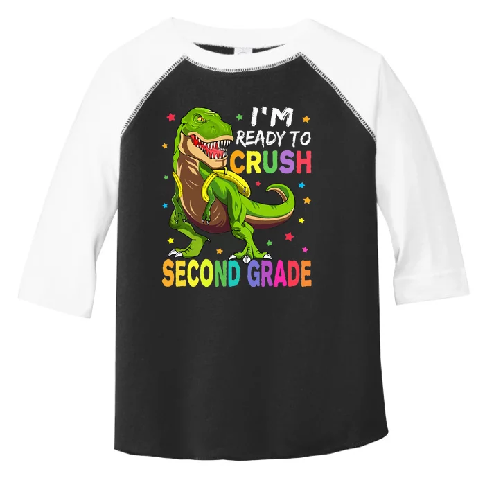 I'm Ready To Crush 2nd Grade Dinosaur Back To School Toddler Fine Jersey T-Shirt