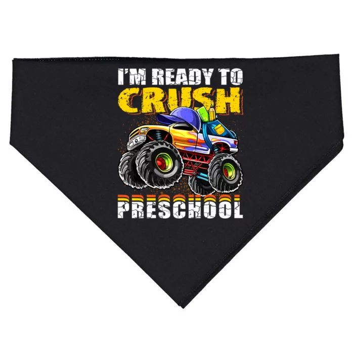 IM Ready To Crush Preschool Monster Truck Backpack Back To School USA-Made Doggie Bandana