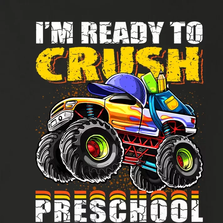 IM Ready To Crush Preschool Monster Truck Backpack Back To School Toddler Long Sleeve Shirt