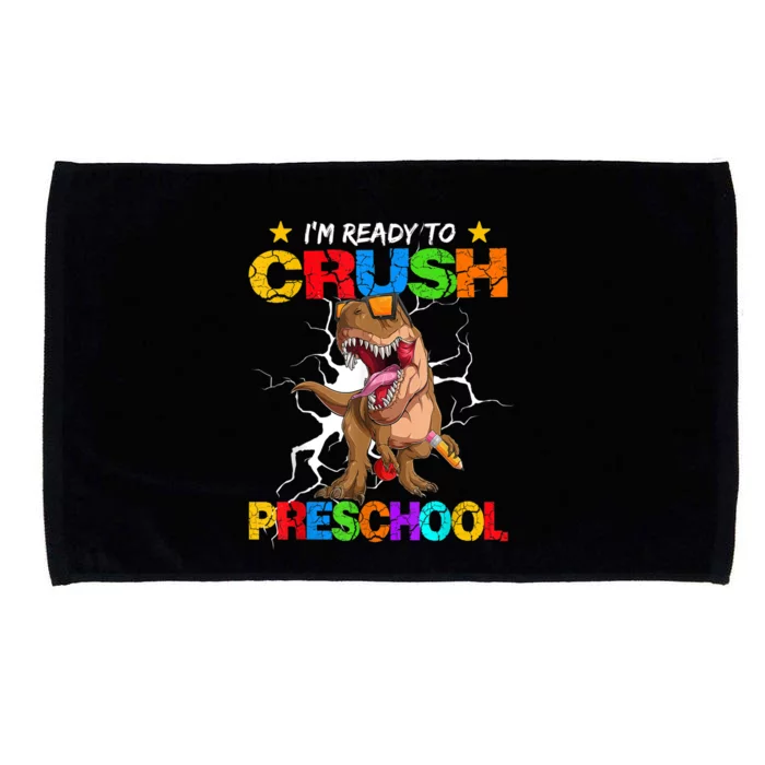 Im Ready To Crush Preschool Dinosaur Back To School Microfiber Hand Towel