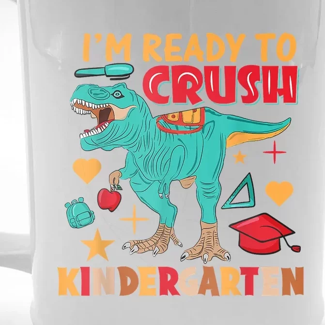 Im Ready To Crush Kindergarten Dinosaur Back To School Front & Back Beer Stein