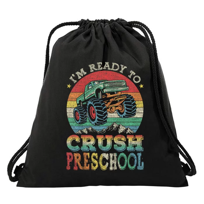 Im Ready To Crush PreSchool Monster Truck Kids Gift Drawstring Bag