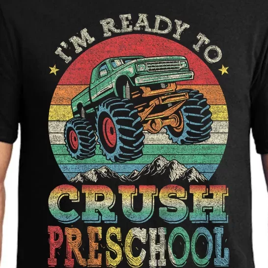 Im Ready To Crush PreSchool Monster Truck Kids Gift Pajama Set