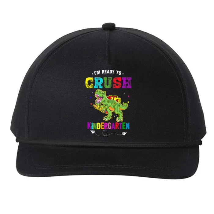 Im Ready To Crush Kindergarten TRex Dinosaur Back To School Snapback Five-Panel Rope Hat