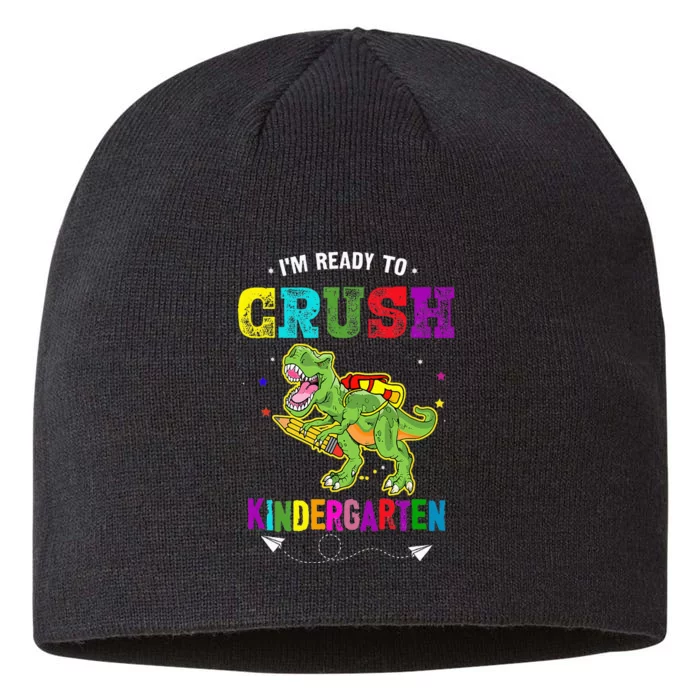 Im Ready To Crush Kindergarten TRex Dinosaur Back To School 8 1/2in Sustainable Knit Beanie