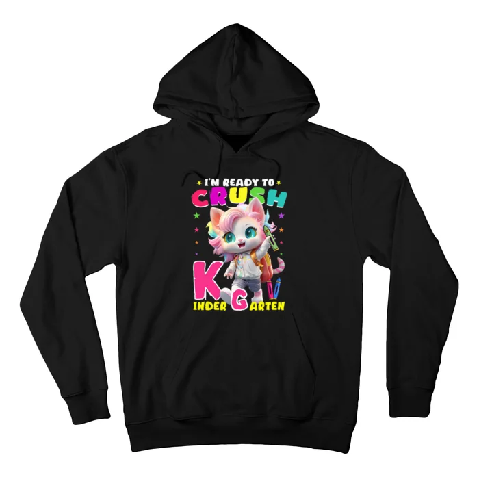 Im Ready To Crush Kindergarten Unicorn Back To School Girls Hoodie