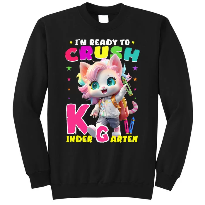 Im Ready To Crush Kindergarten Unicorn Back To School Girls Sweatshirt