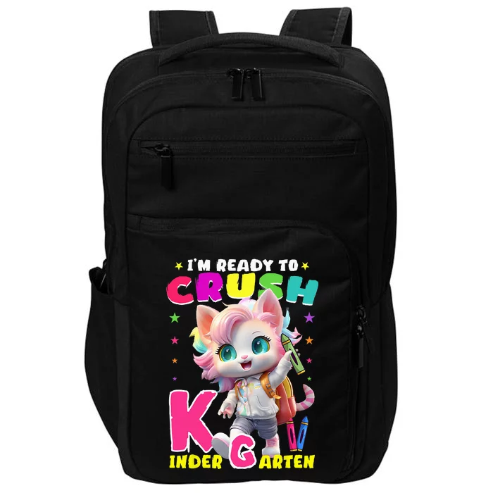 Im Ready To Crush Kindergarten Unicorn Back To School Girls Impact Tech Backpack