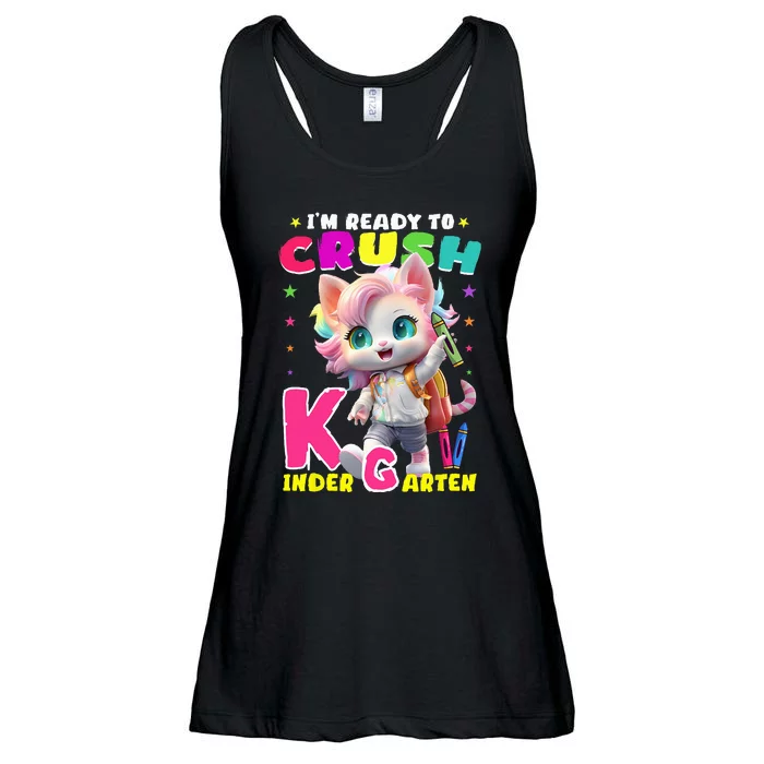 Im Ready To Crush Kindergarten Unicorn Back To School Girls Ladies Essential Flowy Tank