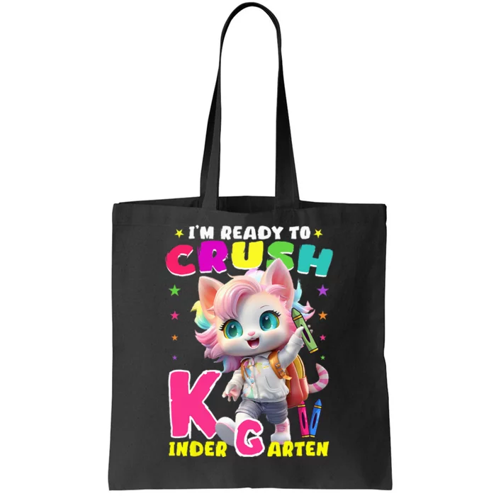 Im Ready To Crush Kindergarten Unicorn Back To School Girls Tote Bag