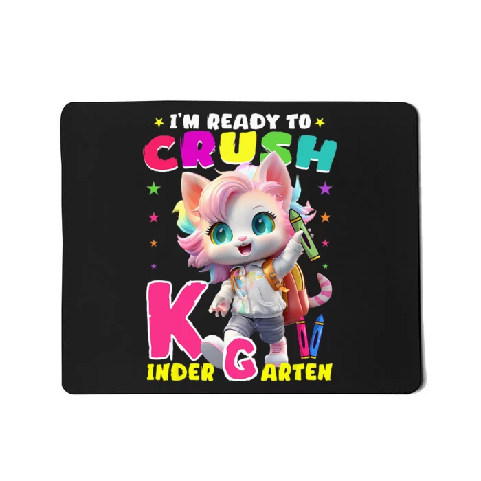 Im Ready To Crush Kindergarten Unicorn Back To School Girls Mousepad