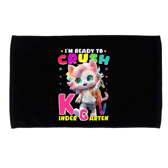 Im Ready To Crush Kindergarten Unicorn Back To School Girls Microfiber Hand Towel