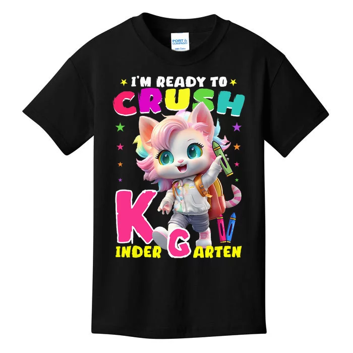 Im Ready To Crush Kindergarten Unicorn Back To School Girls Kids T-Shirt