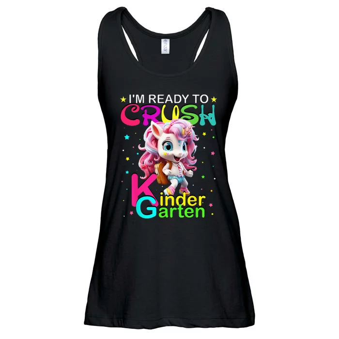 Im Ready To Crush Kindergarten Unicorn Back To School Girls Ladies Essential Flowy Tank