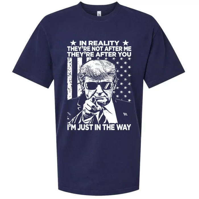 In Reality Theyre Not After Me Theyre After You Trump Tee Sueded Cloud Jersey T-Shirt