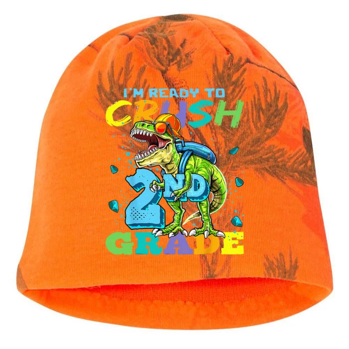 Im Ready To Crush 2nd Grade T Rex Dinosaur Back To School Kati - Camo Knit Beanie